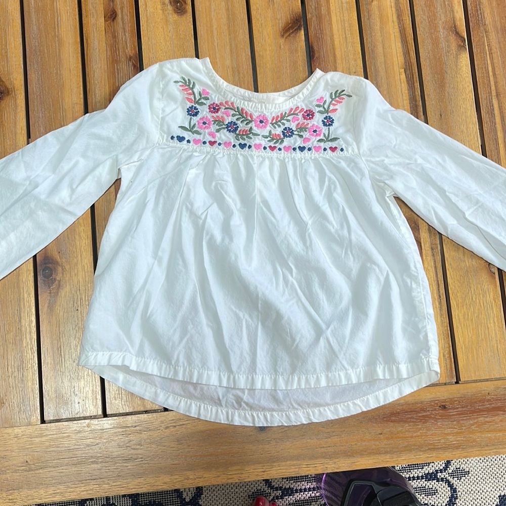 Light weight long sleeve embroidered shirt